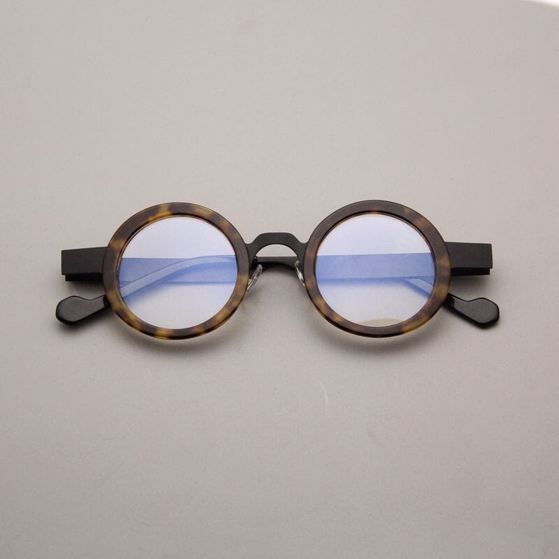 Greg Retro Round Glasses Frame Round Frames Southood Leopard