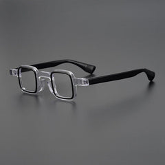 Hamlet Square Acetate Handmade Eyeglasses Frame Rectangle Frames Southood Clear black