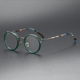 Hamo Vintage Round Glasses Frame Round Frames Southood Green Leopard