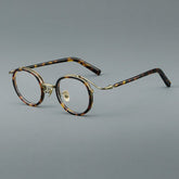 Hank Vintage Acetate Round Glasses Frame Round Frames Southood Leopard Bronze