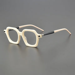 Hao Retro Acetate Optical Glasses Frame Geometric Frames Southood Beige