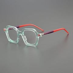 Hao Retro Acetate Optical Glasses Frame Geometric Frames Southood Green