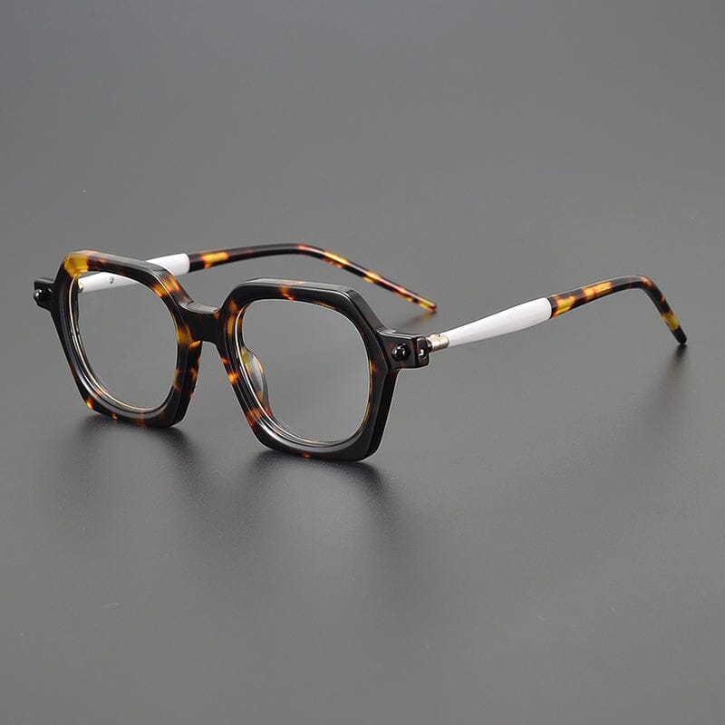 Hao Retro Acetate Optical Glasses Frame Geometric Frames Southood Leopard
