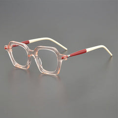 Hao Retro Acetate Optical Glasses Frame Geometric Frames Southood Pink