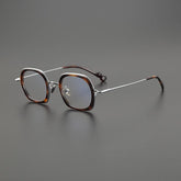 Haru Vintage Square Glasses Frame Rectangle Frames Southood Leopard Silver