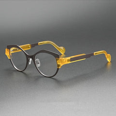 Heap Alloy Acetate Glasses Frame Geometric Frames Southood Brown