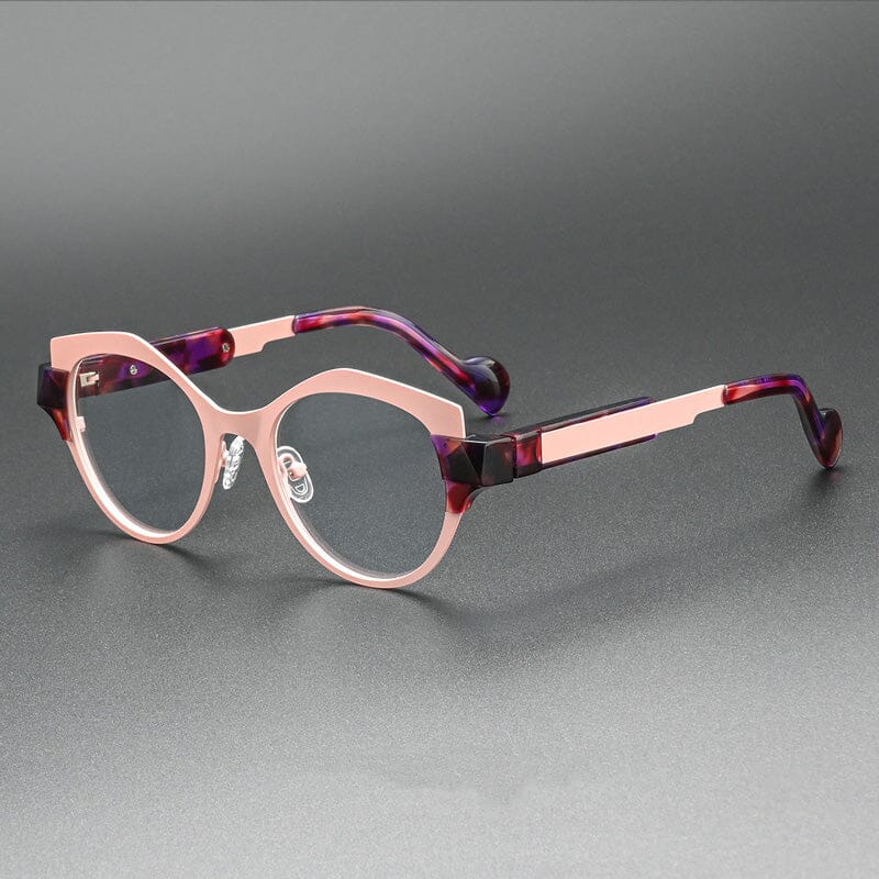 Heap Alloy Acetate Glasses Frame Geometric Frames Southood Pink