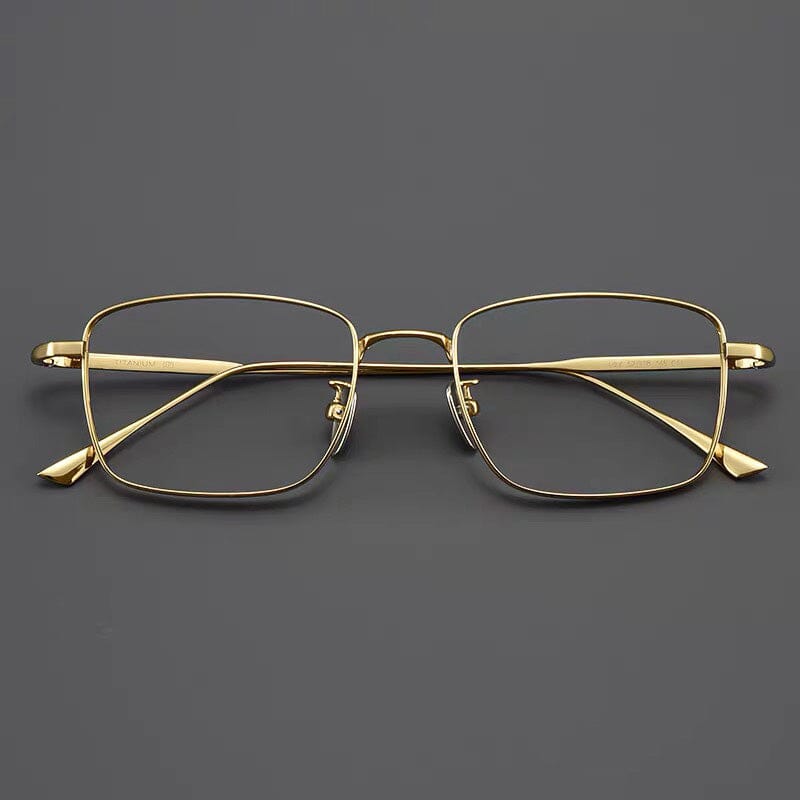 Holden Ultra Light Titanium Eyeglasses Frame Rectangle Frames Southood Gold