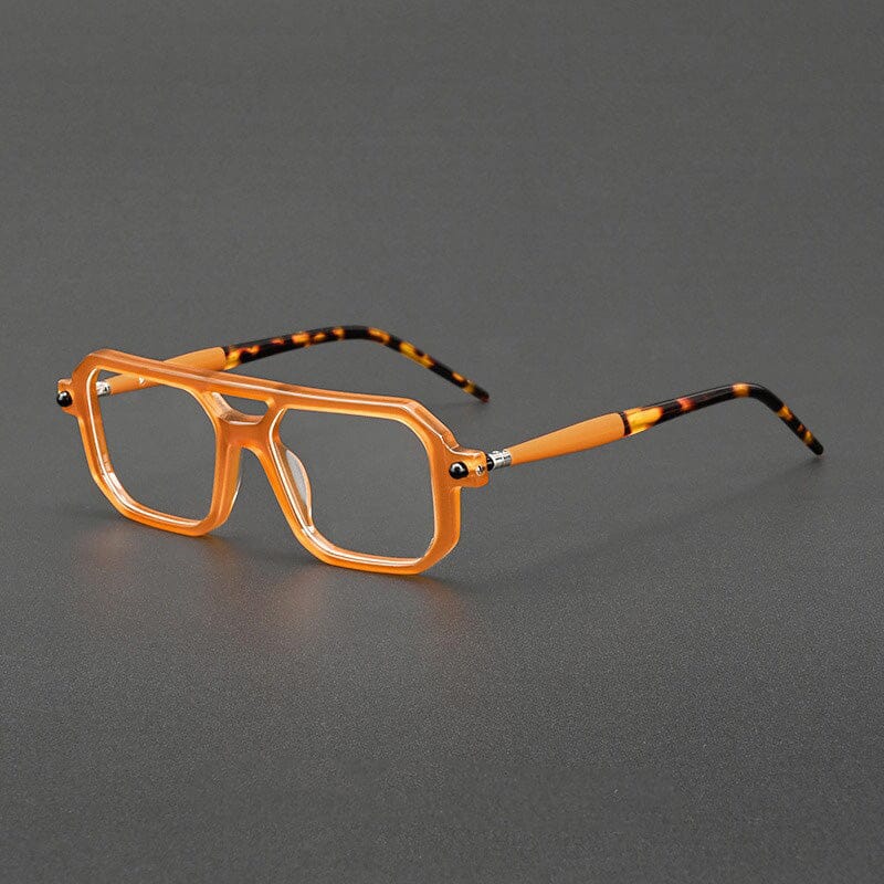 Hong Retro Acetate Optical Glasses Frame Aviator Frames Southood Clear Orange