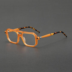 Hong Retro Acetate Optical Glasses Frame Aviator Frames Southood Clear Orange