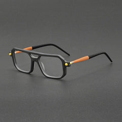 Hong Retro Acetate Optical Glasses Frame Aviator Frames Southood Matte Black