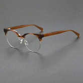 Huerta Acetate Alloy Glasses Frame Oval Frames Southood Clear Tea