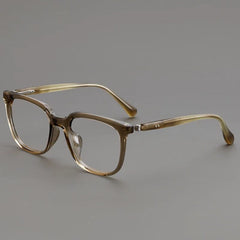 Humbert TR90 Vintage Eyeglass Frame Rectangle Frames Southood Brown Green