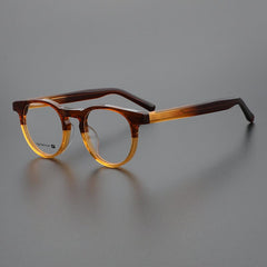 Hyde Vintage Acetate Glasses Frame Round Frames Southood Brown Tea