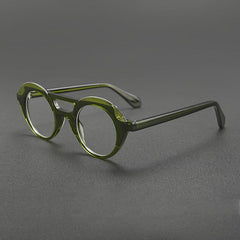Idris Retro Acetate Glasses Frame Aviator Frames Southood Clear Green