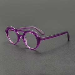 Idris Retro Acetate Glasses Frame Aviator Frames Southood Clear Purple
