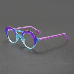 Idris Retro Acetate Glasses Frame Aviator Frames Southood Purple Blue