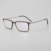 Ismail Ultra light Titanium Geometric Glasses Frame Rectangle Frames Southood Clear tea