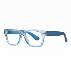 Jacob Vintage Oversized Glasses Frame Rectangle Frames Southood blue clear