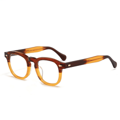 Jacqui Gradient Acetate Glasses Frame Rectangle Frames Southood Brown