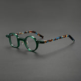 Jain Unique Acetate Glasses Frame Geometric Frames Southood Green Leopard