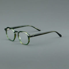 Jakub Vintage Acetate Glasses Frame Geometric Frames Southood Green Leopard