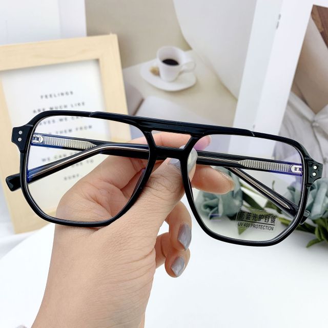 Janice Vintage Glasses Frame Geometric Frames Southood C1 black clear