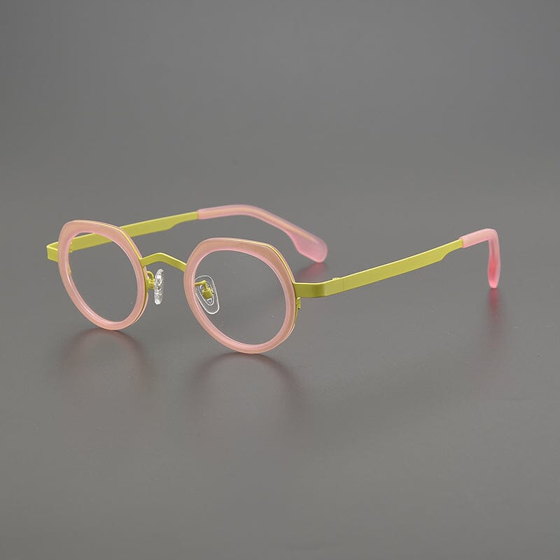 Jasper Titanium Acetate Glasses Frame Geometric Frames Southood Yellow