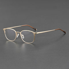Javier Vintage Alloy Eyeglasses Frame Geometric Frames Southood Gold