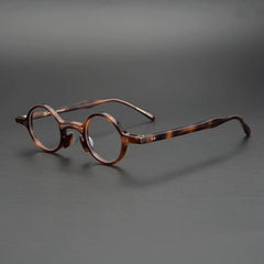 Jay Small Round Acetate Glasses Frame Round Frames Southood Leopard