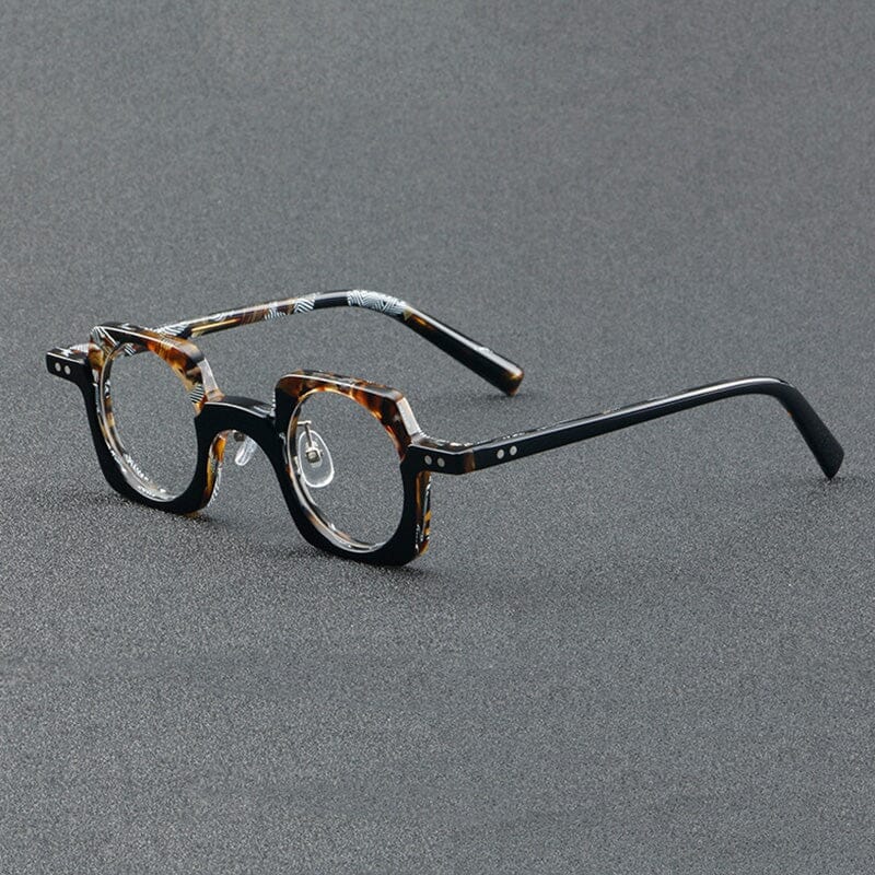 Jed Retro Punk Acetate Optical Glasses Frame Geometric Frames Southood C5Leopard black