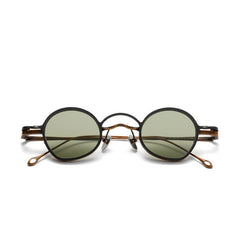 JJ Round Titanium Glasses Frame With Magnetic Sunglasses Clips Round Frames Southood Bronze