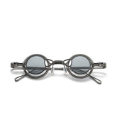 JK Round Titanium Glasses Frame With Magnetic Sunglasses Clips Aviator Frames Southood Light Gun