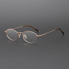 Joan Retro Alloy Eyeglasses Frame Geometric Frames Southood Rose Gold