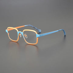 Joben Square Titanium Glasses Frame Rectangle Frames Southood Orange Blue