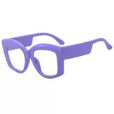 Jocelyn Oversized Unique Splicing Glasses Frame Geometric Frames Southood Purple