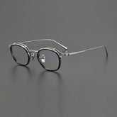 Jock Premium Series Vintage Acetate Glasses Frame Round Frames Southood Black Silver