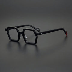 Joli Retro Rectangle Glasses Frame Geometric Frames Southood Black