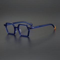 Joli Retro Rectangle Glasses Frame Geometric Frames Southood Blue