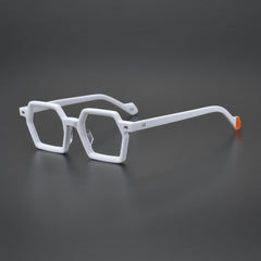 Joli Retro Rectangle Glasses Frame Geometric Frames Southood White
