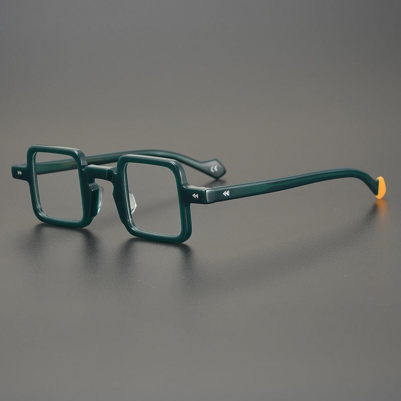 Jolina Retro Rectangle Glasses Frame Rectangle Frames Southood Dark green