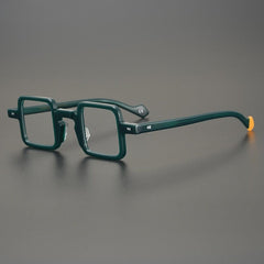 Jolina Retro Rectangle Glasses Frame Rectangle Frames Southood Dark green