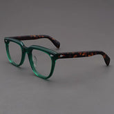 Jolina Retro Rectangle Glasses Frame Rectangle Frames Southood Green Leopard