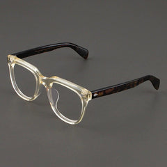 Jolina Retro Rectangle Glasses Frame Rectangle Frames Southood Yellow Leopard