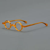 Jordi Small Round Acetate Glasses Frame Round Frames Southood Orange Stripe