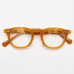 Jory High Quality Retro Acetate Optical Glasses Oval Frames Southood Yellow