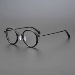 Jubilee Vintage Titanium Eyeglasses Frame Round Frames Southood Black
