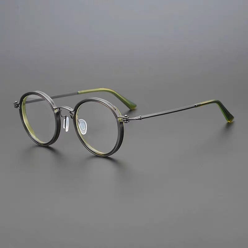 Jubilee Vintage Titanium Eyeglasses Frame Round Frames Southood ClearGreen