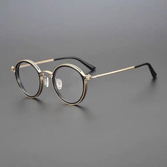 Jubilee Vintage Titanium Eyeglasses Frame Round Frames Southood GoldBlack