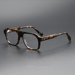 Judge Retro Acetate Glasses Frame Aviator Frames Southood Coffe Leopard